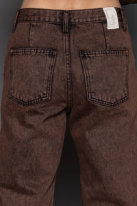 Acid Wash Brown Jeans Pants MODU Atelier 