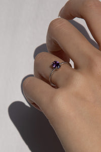 Amethyst Oval Ring Sterling Silver Ring MODU Atelier 