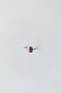 Amethyst Oval Ring Sterling Silver Ring MODU Atelier 