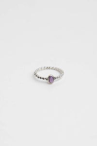 Amethyst Ring Sterling Silver Ring MODU Atelier 