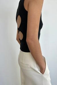 Back Cut-Out T-Shirt, Black Shirts & Tops LVIR 
