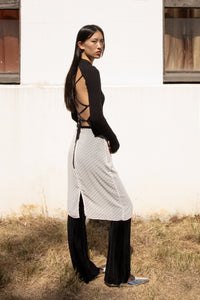 Backless Lace-up Knit Top, Black Shirts & Tops MODU Atelier 