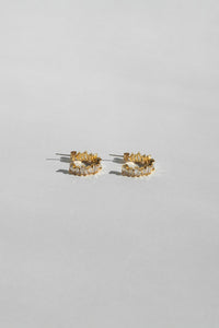 Baguette Cubic Half Hoop Plated Earrings MODU Atelier 