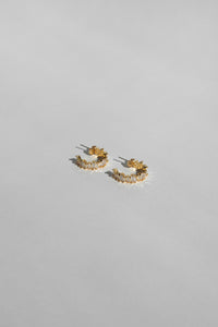 Baguette Cubic Half Hoop Plated Earrings MODU Atelier 