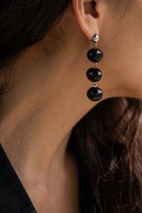 Black Boule Drop Earring Plated Earring MODU Atelier 