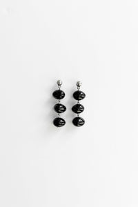 Black Boule Drop Earring Plated Earring MODU Atelier 