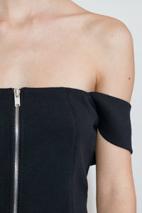 Blanche Off-The-Shoulder Zipper Dress RECTO 