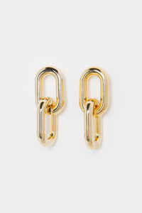 Bold Tube Chain Earrings Plated Earrings MODU Atelier 