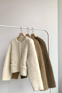 Brushed Mohair Alpaca Blend Cardigan Cardigan MODU Atelier 