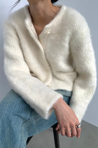 Brushed Mohair Alpaca Blend Cardigan Cardigan MODU Atelier 