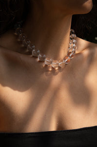 Chunky Clear Quartz Necklace Plated Necklace MODU Atelier 
