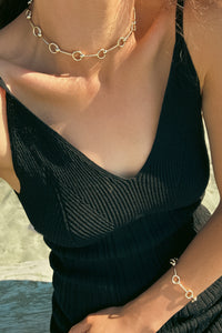 Circle Link Necklace-GLD Plated Necklace MODU Atelier 