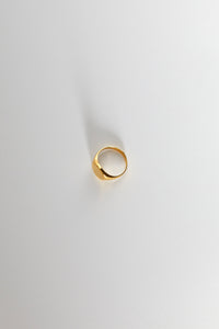 Circle Signet Ring Gold Plated Sterling Silver Ring MODU Atelier 