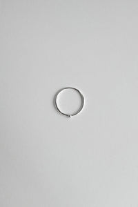 Classic Band with Single Cubic Ring Sterling Silver Ring MODU Atelier 