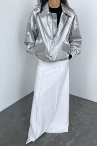 Classic Panelled Maxi Skirt, White Maxi Skirt MODU Atelier 