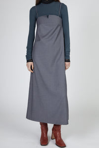 Classic Tailored Midi Dress, Grey Dresses MODU Atelier 