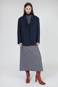 Classic Tailored Midi Dress, Grey Dresses MODU Atelier 