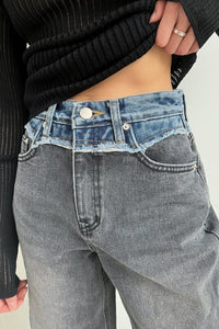 Contrast Denim Shorts Pants MODU Atelier 