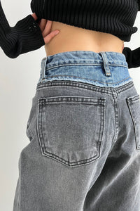 Contrast Denim Shorts Pants MODU Atelier 