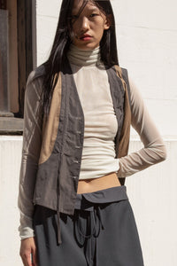 Contrast Vest, Beige Vest MODU Atelier 