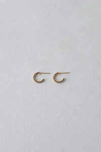 Cubic Hoop Earrings Gold Plated Sterling Silver Earrings MODU Atelier 