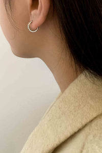Cubic Hoop Earrings Sterling Silver Earrings MODU Atelier 
