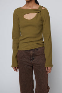 Cut-Out Long Sleeve Top Shirts & Tops MODU Atelier 