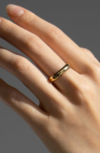 Demi-Rounded Ring Gold Plated Sterling Silver Ring MODU Atelier 