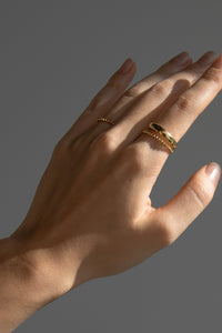 Demi-Rounded Ring Gold Plated Sterling Silver Ring MODU Atelier 