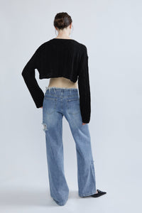 Distressed Faded Denim Jeans Pants MODU Atelier 