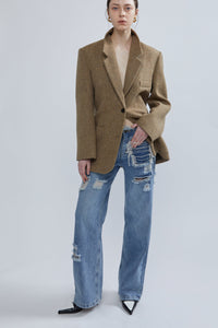 Distressed Faded Denim Jeans Pants MODU Atelier 