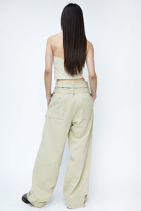 Double Belted Pants, Beige Pants MODU Atelier 