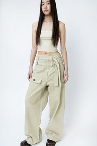 Double Belted Pants, Beige Pants MODU Atelier 