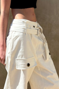 Double Belted Pants, Cream Pants MODU Atelier 