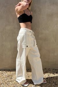 Double Belted Pants, Cream Pants MODU Atelier 