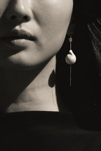 Double Pearl Drop Earring Plated Earrings MODU Atelier 