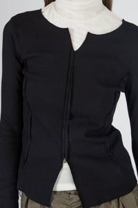 Exposed Seam Knit Top, Black Knit Tops MODU Atelier 