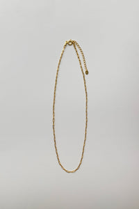 Extra Thin Link Chain Gold Plated Sterling Silver Necklace MODU Atelier 