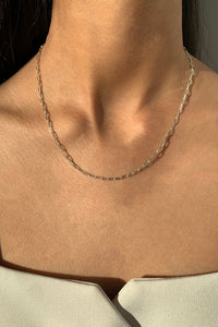 Extra Thin Link Chain Sterling Silver Necklace MODU Atelier 