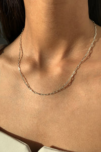 Extra Thin Link Chain Sterling Silver Necklace MODU Atelier 
