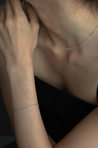 Extra Thin Snake Chain Bracelet Sterling Silver Bracelet MODU Atelier 