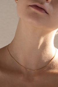 Extra Thin Snake Chain Necklace Gold Plated Sterling Silver Necklace MODU Atelier 