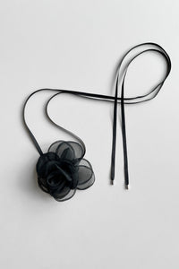 Flower Tie Choker, Black MODU Atelier 