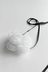 Flower Tie Choker, White MODU Atelier 