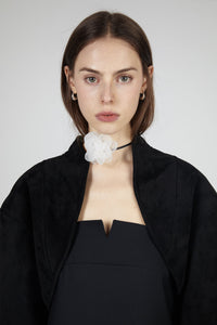 Flower Tie Choker, White MODU Atelier 