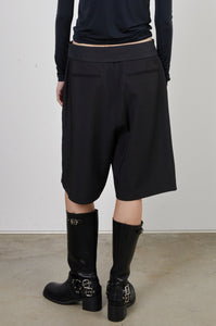 Fold-Over Waist Shorts, Black Pants MODU Atelier 