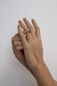 Garnet Oval Ring Sterling Silver Ring MODU Atelier 