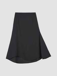 Grasse Twill Signature-Line Flare Skirt Midi Skirt RECTO 