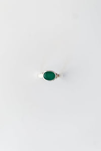 Green Onyx Ring Sterling Silver Ring MODU Atelier 