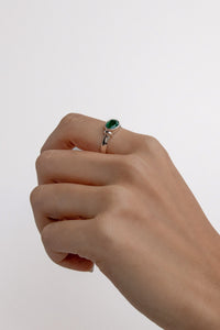 Green Onyx Ring Sterling Silver Ring MODU Atelier 